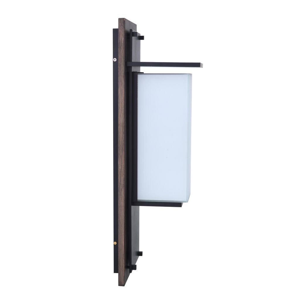 Whiskey Barrel and Midnight LED Wall Sconce with Frosted Glass