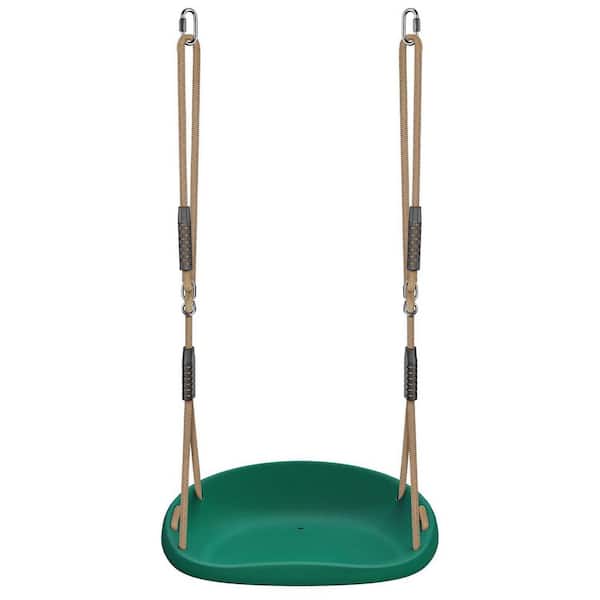 Plastic Swing Seat Non Slip Adjustable Rope Heavy Duty Playground Swing Set Accessories Adult Kid Indoor Outdoor Green