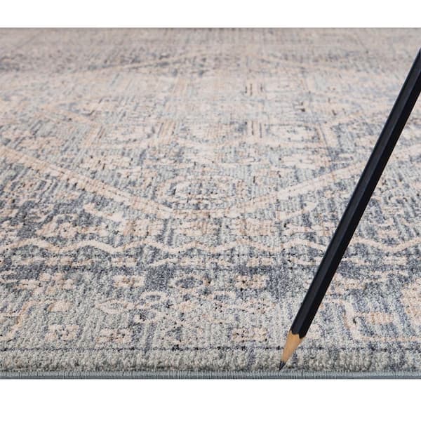 Mystic Medallion Blue 5 ft. x 8 ft. Traditional Area Rug