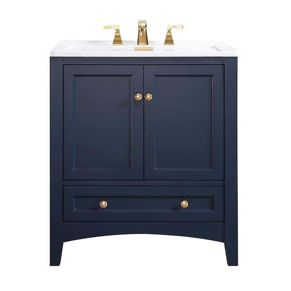 stufurhome Delia 30. in. x 22. in. Dark Blue Laundry Utility Sink RA ...