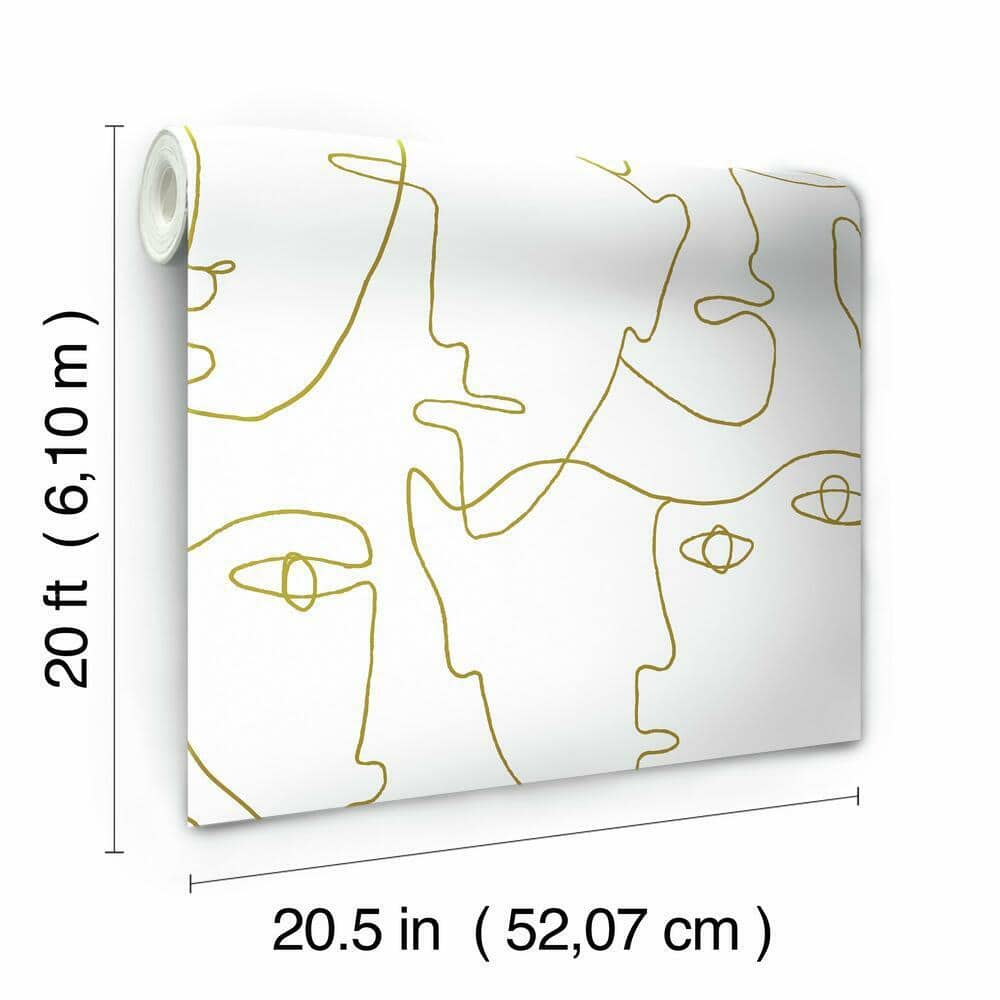 Gold Premium Peel and Stick Vinyl Wallpaper Roll