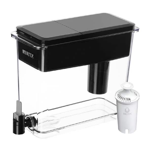 Adrinfly 16.87 gal. Large Black Polystyrene Water Dispenser Beverage Serveware with Standard Filter and Reduces Impurities