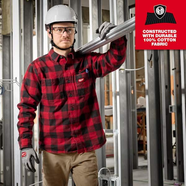 Milwaukee - Men's Red X-Large GRIDIRON Flannel Shirt
