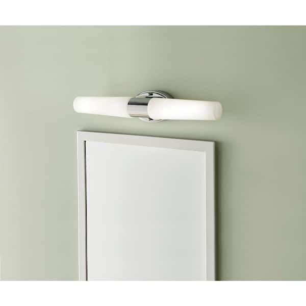 Hampton Bay Rosepine 24 in. 1-Light Chrome Integrated LED Modern Bathroom Vanity Light Bar