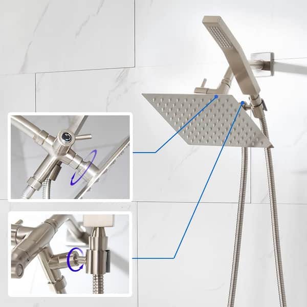 Unbranded Roxy 11.64 in. W 3 Jet Shower Tower in Brushed Nickel 16GS-36212