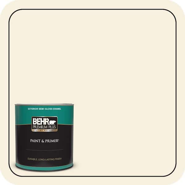 BEHR PREMIUM PLUS 1 qt. #BXC-35 Cotton Field Semi-Gloss Enamel Exterior Paint & Primer