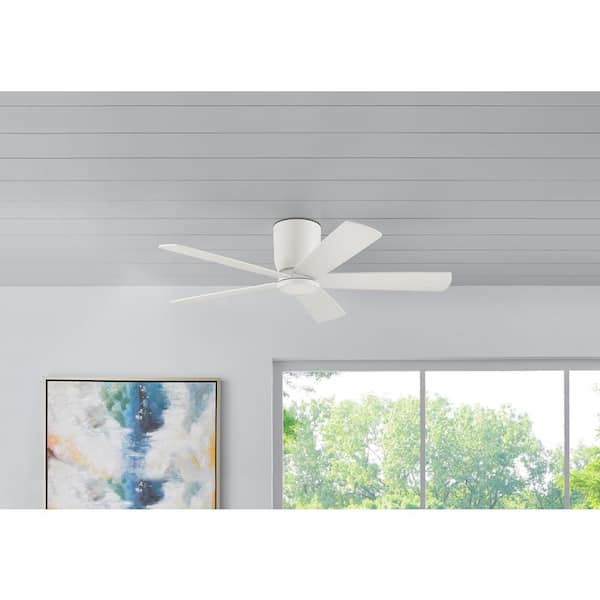 Britton 52 in. Integrated LED Indoor Matte White Ceiling Fan with Light Kit and Remote Control