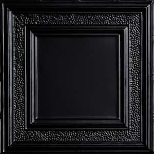County Cork 2 ft. x 2 ft. Tin Ceiling Tiles Lay-in Satin Black (48 sq. ft./case)
