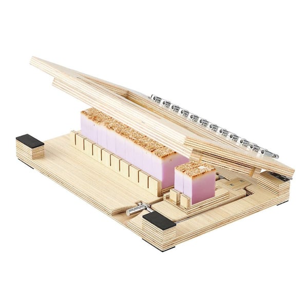 Soap Cutter Cut 1-12 Bars Precisely and Accurately Cut 1 in. Bars Wood Frame With Steel Wire with Extra Wires