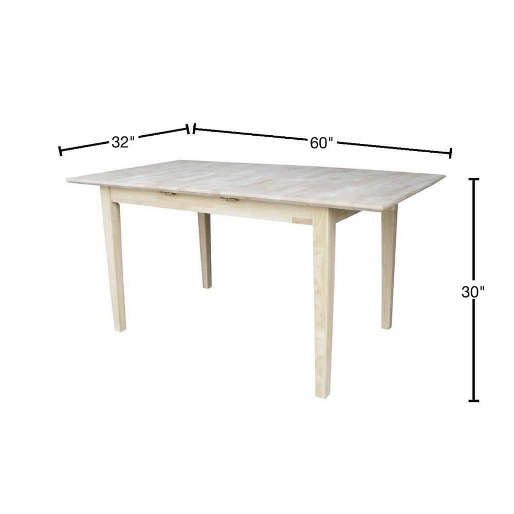 Farmhouse Chic Extendable Solid Wood Dining Table in Natural Finish