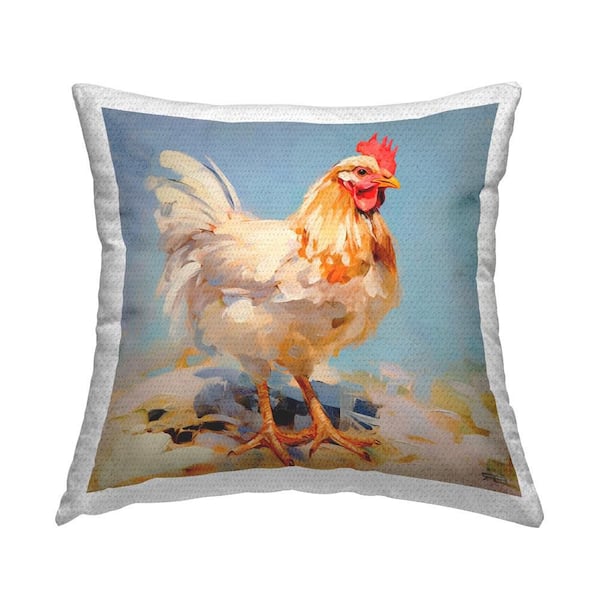 Stupell Industries Modern Farmhouse Rooster Outdoor Printed Throw Pillow by RB