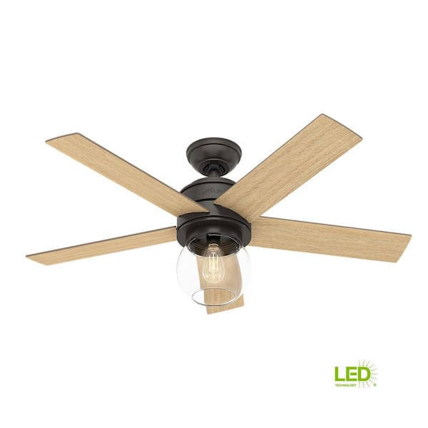 Hunter Leander 46 In Led Indoor Noble Bronze Ceiling Fan With Light Kit And Handheld Remote Control 52173 The Home Depot Hunter Leander 46 In Led Indoor Noble, Hunter Ceiling Fan With Light Home Depot