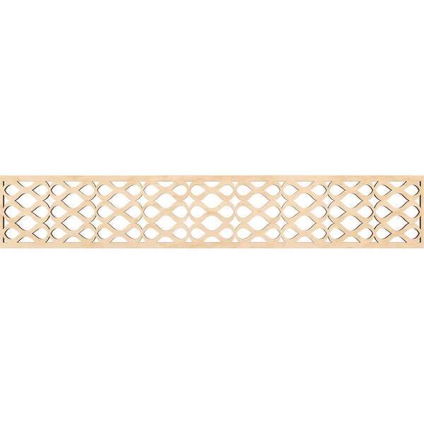 Ekena Millwork Somerset Fretwork 0.375 in. D x 46.625 in. W x 8 in. L Birch Wood Panel Moulding