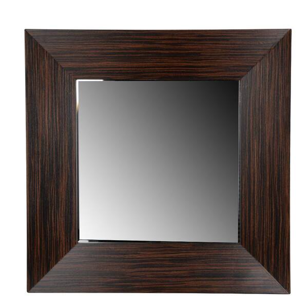 Benjara 1.5 In. W X 24 In. H Wooden Frame Brown Wall Mirror BM149449 ...