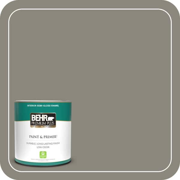 BEHR PREMIUM PLUS 1 qt. #T12-11 Compass Semi-Gloss Enamel Low Odor Interior Paint & Primer