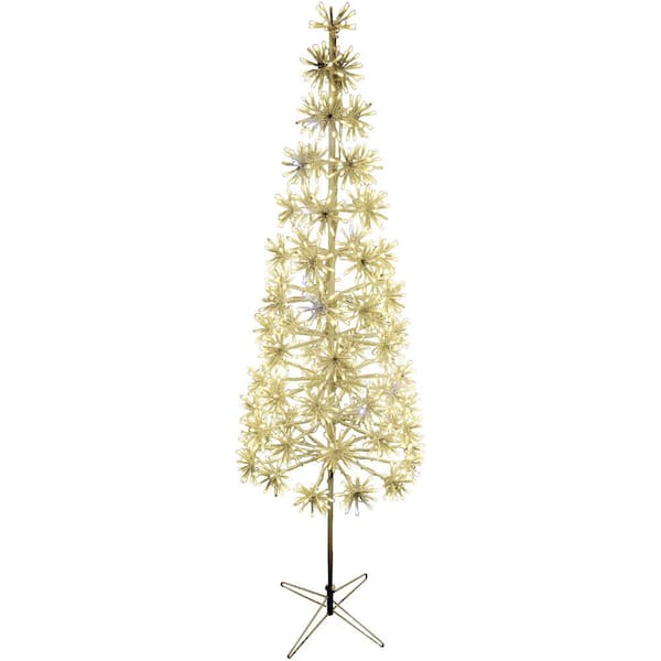Fraser Hill Farm 60 in. Christmas Metal Framed Tree with Metal Base and Lights