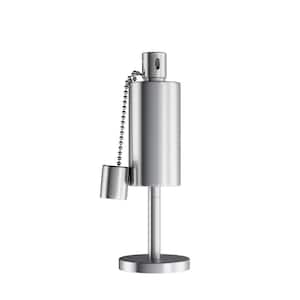 Outdoor 10.5 in. Stainless Steel Tabletop Torch Lamp