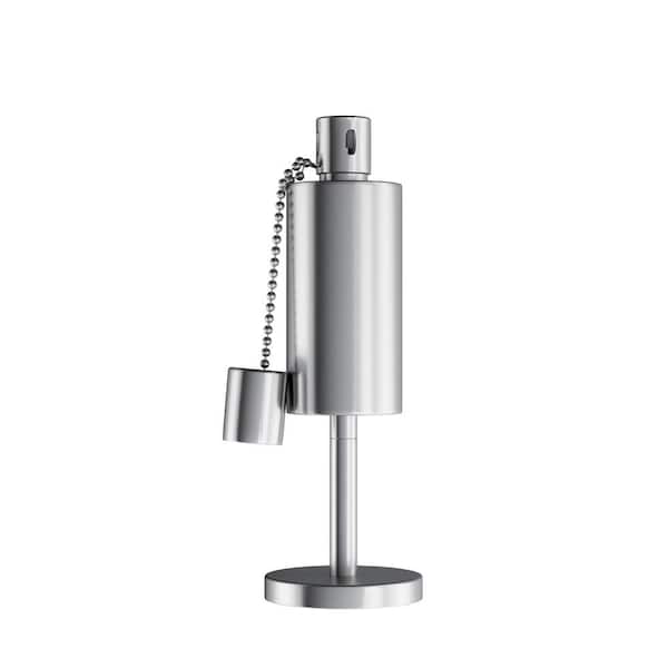 Pure Garden Outdoor 10.5 in. Stainless Steel Tabletop Torch Lamp