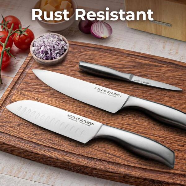 Zulay Kitchen 18-Piece Stainless Steel Kitchen Knife Set with