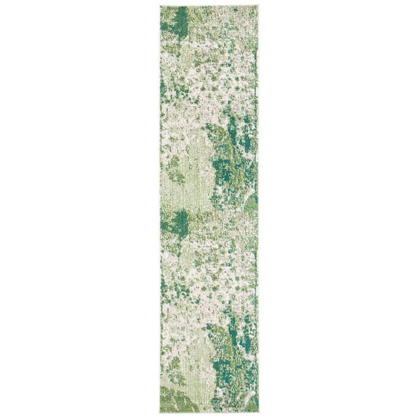 Madison Green/Ivory 2 ft. x 6 ft. Runner Rug