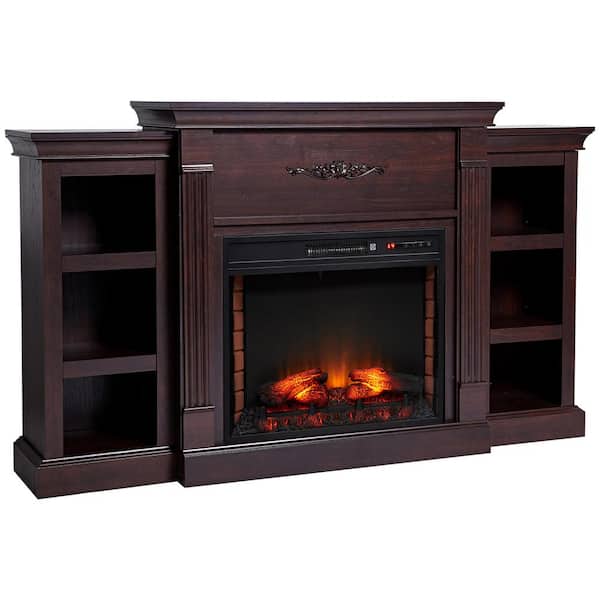 HOMCOM Brown Standing Media Storage