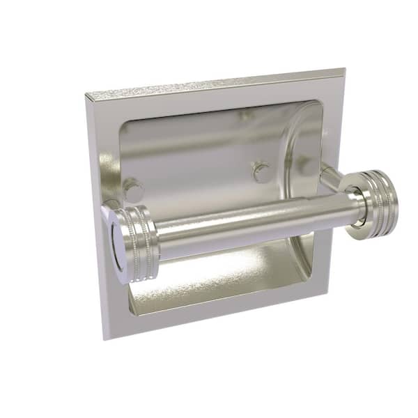 Allied Brass Continental Satin Nickel Recessed Double Post Toilet Paper Holder Allied Brass Continental Satin Nickel Recessed Double Post Toilet Paper Holder