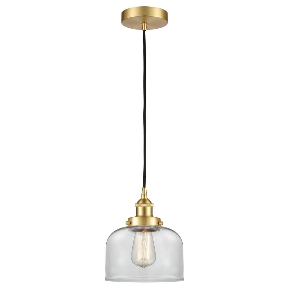 Bell 60-Watt 1-Light Satin Gold Standard Mini Pendant Light with Clear Glass Shade, No Bulbs Included price history on PriceWatchPro