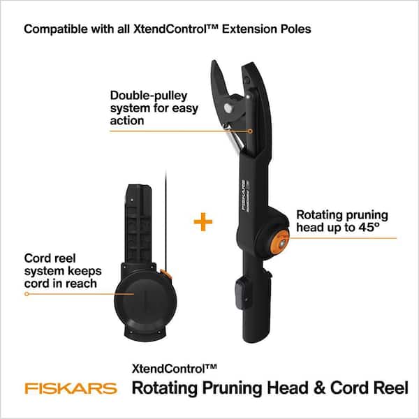 XtendControl 3 in. Steel Blade Tree Pruner Rotating Head Attachment and 3 ft. to 6 ft. Extendable Tree Pruner Pole
