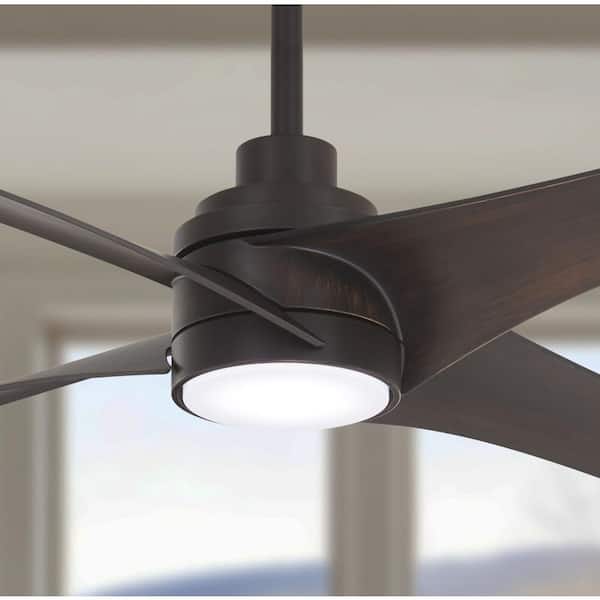 Swept 56 in. Integrated LED Indoor Kocoa Ceiling Fan with Light with Remote Control