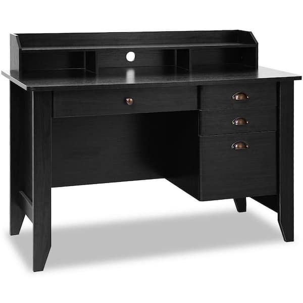 Costway 47.5 in W Rectangle Black Computer Writing Desk