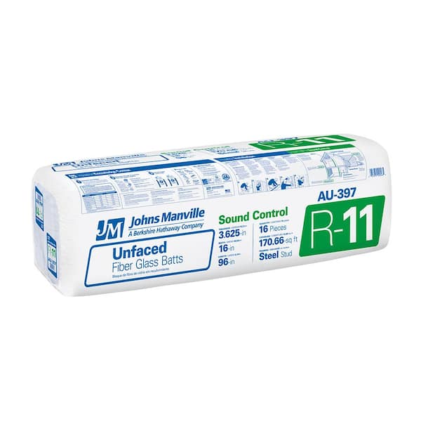 Johns Manville R-11 Unfaced Sound-SHIELD Acoustical Insulation Batt 16 in. x 96 in.