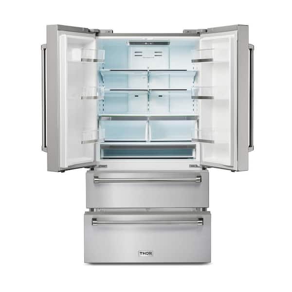 36 inch 22.5 cu. ft. French Door Refrigerator in Stainless Steel Counter Depth with Automatic Ice Maker