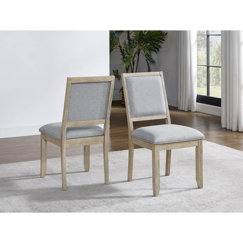 Carena Gray Fabric Side Chair Set of 2