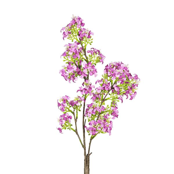 27 in. Lavender Purple Artificial Lilac Flower Stem Spray (Set of 2)