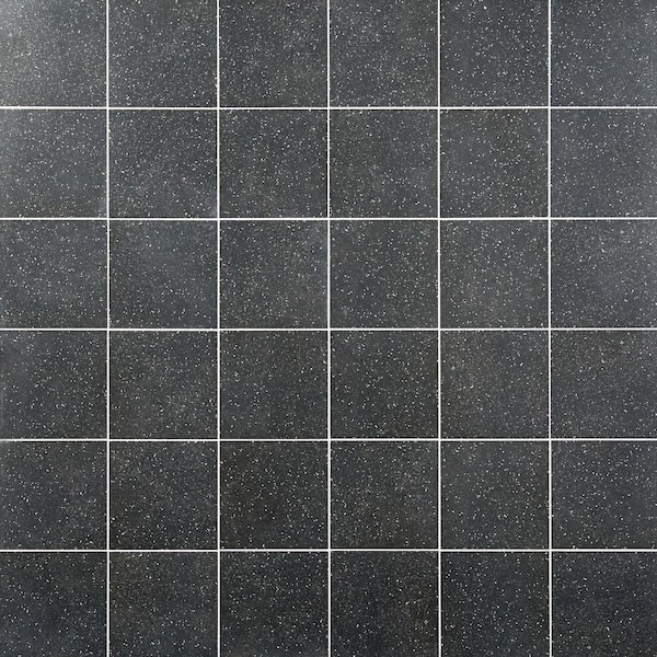 Elizabeth Sutton Cameo Terrazzo Charcoal 7.87 in. x 7.87 in. Matte Porcelain Floor and Wall Tile (10.76 sq. ft./Case)