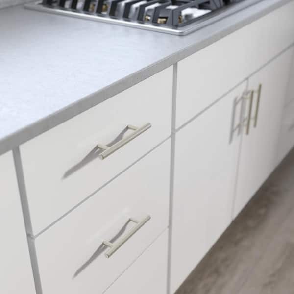 4-Pack Solid Bar 3-3/4 in. (96 mm) Modern Cabinet Drawer Bar Pulls in Stainless Steel