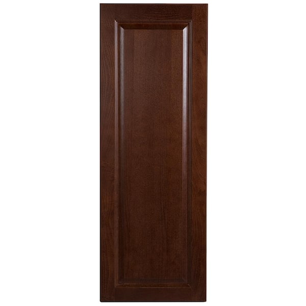 Hampton Bay Benton Assembled 15x42x12 in. Wall Cabinet in Amber