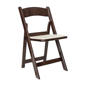 Hercules Commercial Dark Brown Indoor/Outdoor Lightweight Wood Look Resin Folding Event Chair 17.25 Dresser