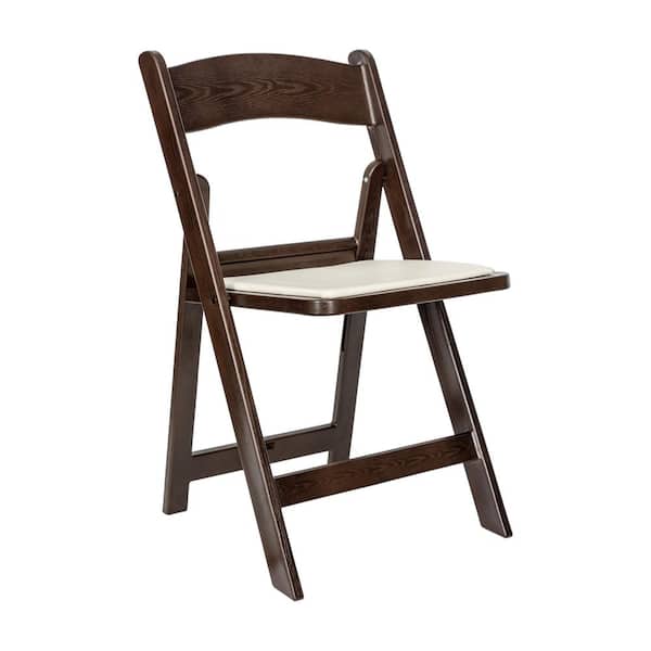 Carnegy Avenue Hercules Commercial Dark Brown Indoor/Outdoor Lightweight Wood Look Resin Folding Event Chair 17.25 Dresser