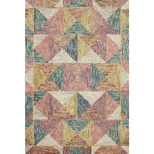 Spectrum Silver/Fiesta 7 ft. 9 in. x 9 ft. 9 in. Contemporary Wool Pile Area Rug