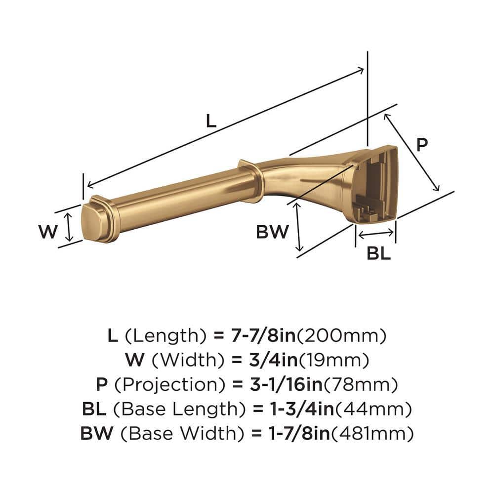 Champagne Bronze Single Post Wall Mounted Toilet Paper Holder