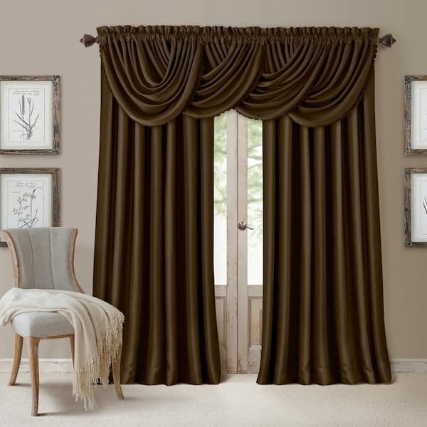 Elrene All Seasons Chocolate Solid Polyester 52(in)X108(in) Rod