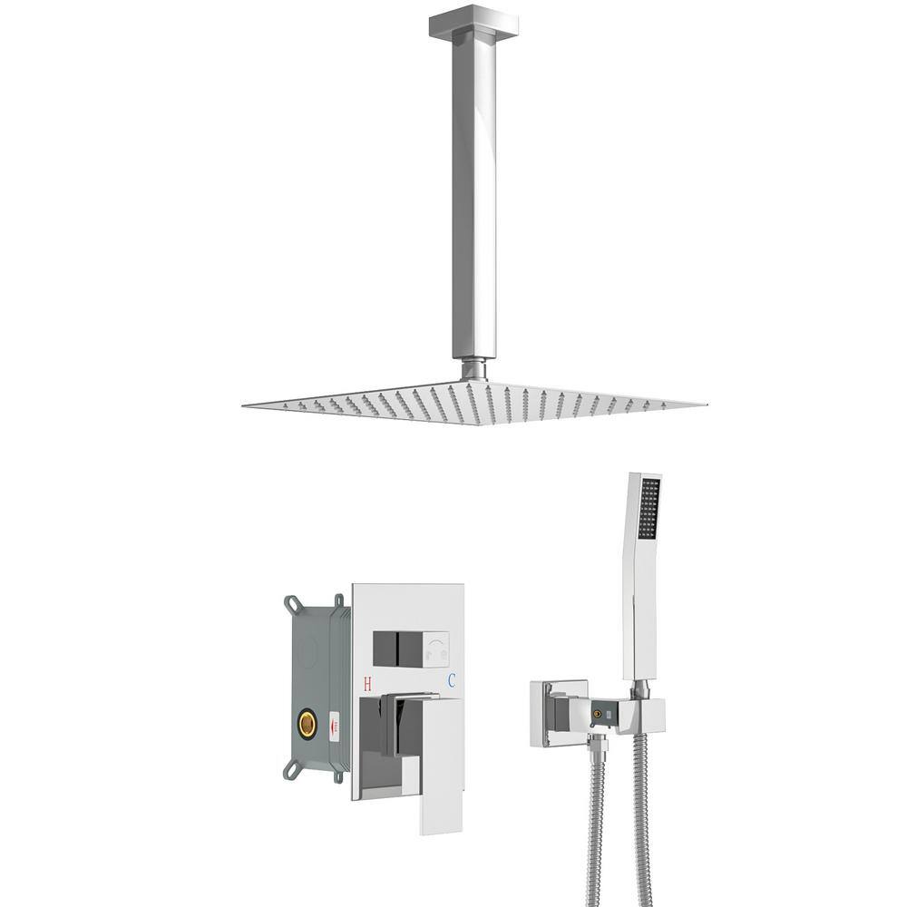 2-Spray Patterns with 1.8 GPM 10 in. Ceiling Mount Dual Shower Heads in Chrome price history on PriceWatchPro