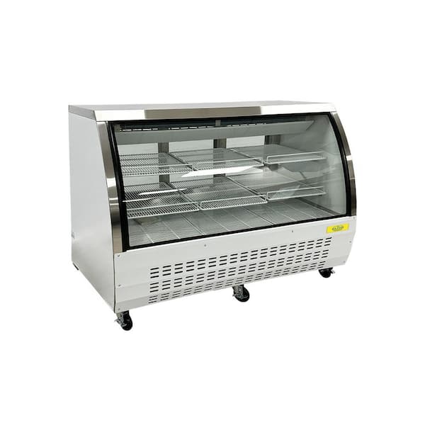 Elite Kitchen Supply 64 in. 22 cu. ft. Commercial Deli Refrigerator Case EC64L in White