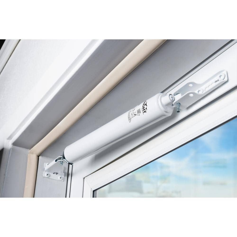 Wright Medium Duty White Aluminum Pneumatic Door Closer