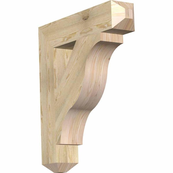 Ekena Millwork 6 in. x 34 in. x 30 in. Douglas Fir Funston Craftsman Rough Sawn Bracket