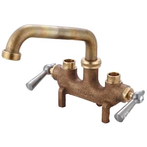 2-Handle Laundry Utility Faucet in Rough Brass