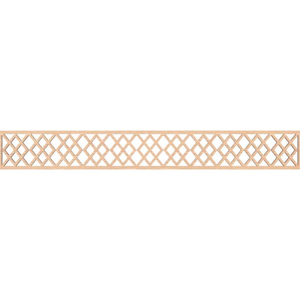 Ekena Millwork Hadley Fretwork 0.25 in. D x 46.5 in. W x 6 in. L Red Oak Wood Panel Moulding