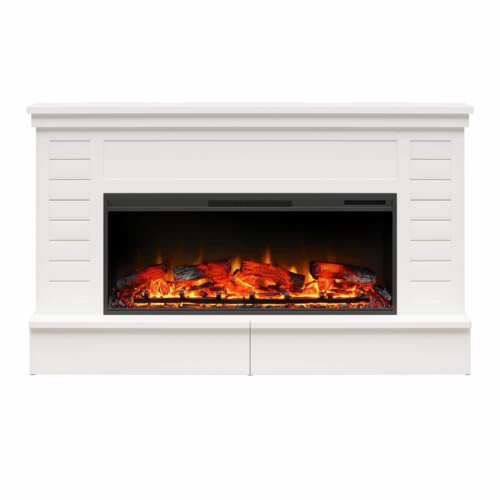 Ameriwood Home Ameriwood Home Herrick Wide Shiplap Mantel with Linear ...