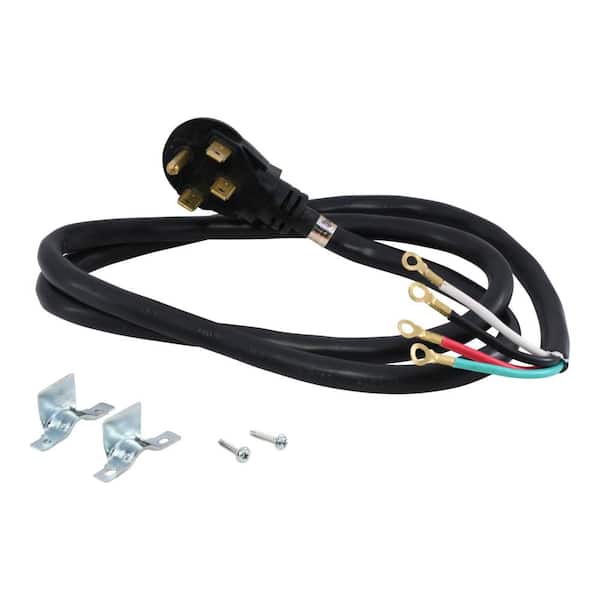 6 ft. 10 / 4 4-Prong 40 Amp Range Cord, Black